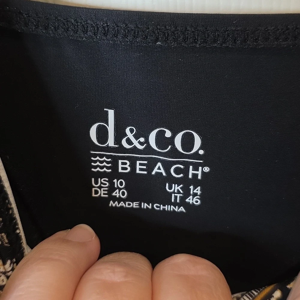 NWOT D&Co Beach Swim Dress Skirted Bathing Suit, Women's Size 10